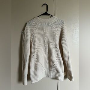 Ashley By 26 International Cream Cable Knit Sweater